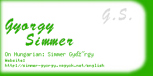 gyorgy simmer business card